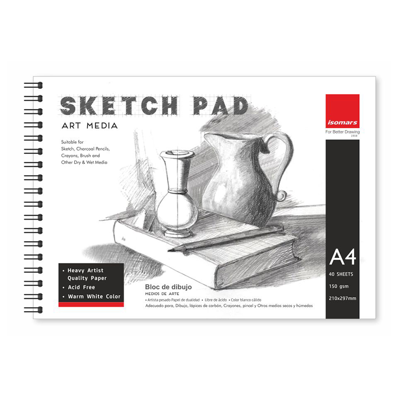 Isomars Sketch Pad - A4 with 40 Sheets