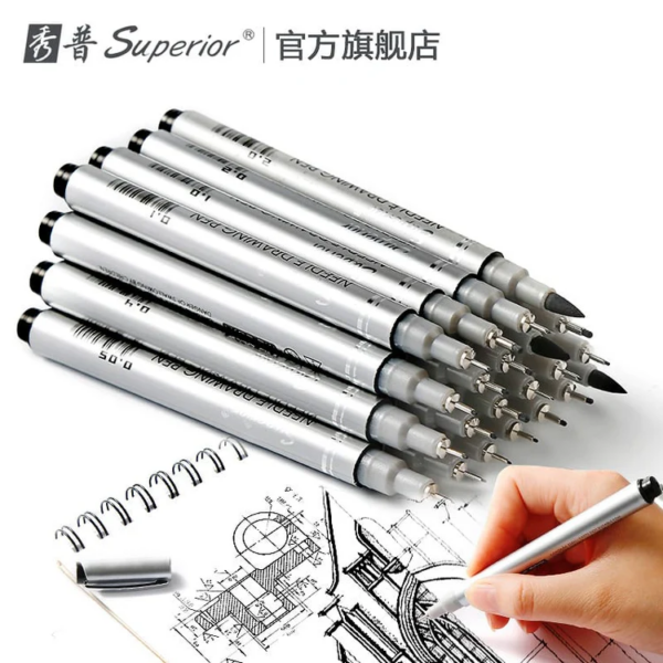 Superior Needle Drawing Pen Set 10 MS-807A - Image 3