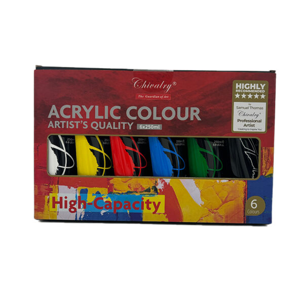 Chivarly Artist Acrylic Colour 6x250ml