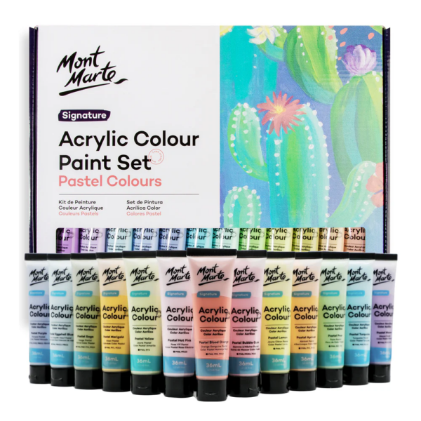 Mont Marte Acrylic Pastel Paint Set 24x36ml