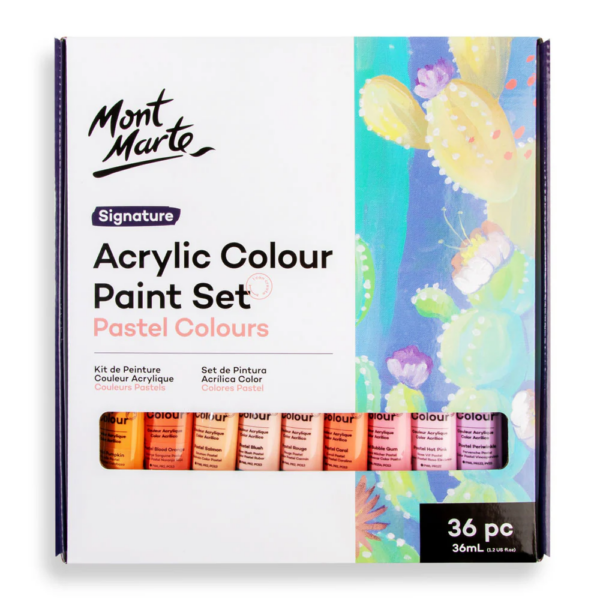 Mont Marte Acrylic Pastel Paint Set 36x36ml