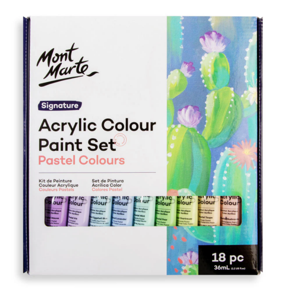 Mont Marte Acrylic  Pastel Paint Set 18x36ml