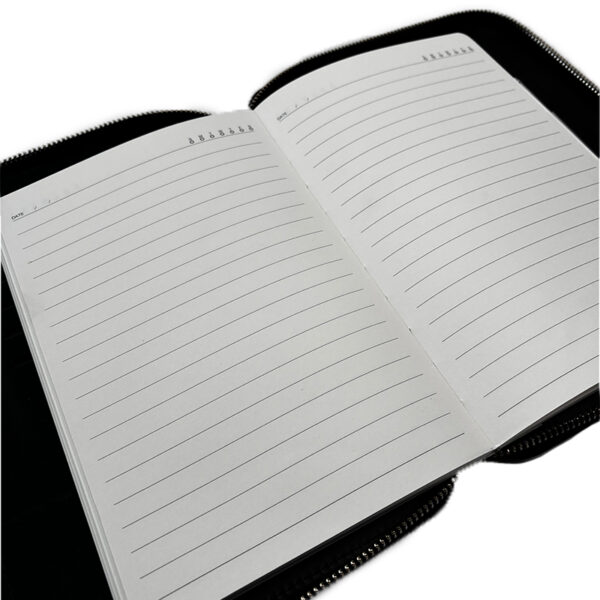 Dicai Leather Cover Notebook with Zipper A5 - Image 6