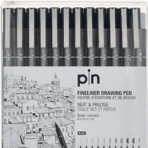 Uni Pin Fine Liner 12 Pen Set