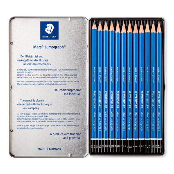 Staedtler Mars Lumograph Pencil 12 Set - Image 3