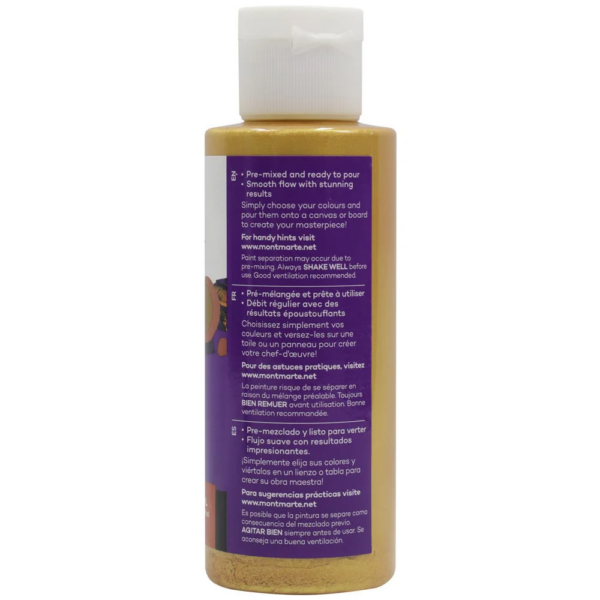 Mont Marte Pouring Acrylic Paint Metallic 120ml - Image 4