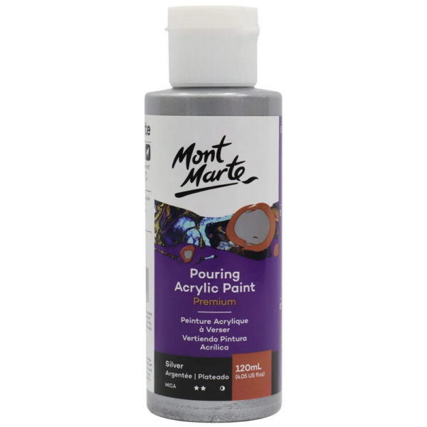Mont Marte Pouring Acrylic Paint Metallic 120ml - Image 5