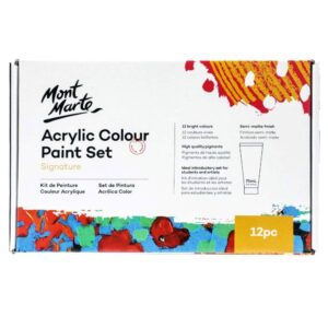 Mont Marte Acrylic Colour Paint Set 12 x 75ml