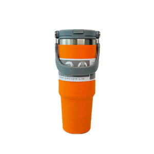 Coffee Mug with 3 Way Option Lid 900ml - Orange