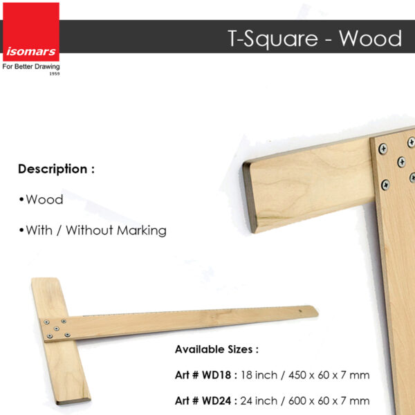 Isomars T Square Wooden - Image 3