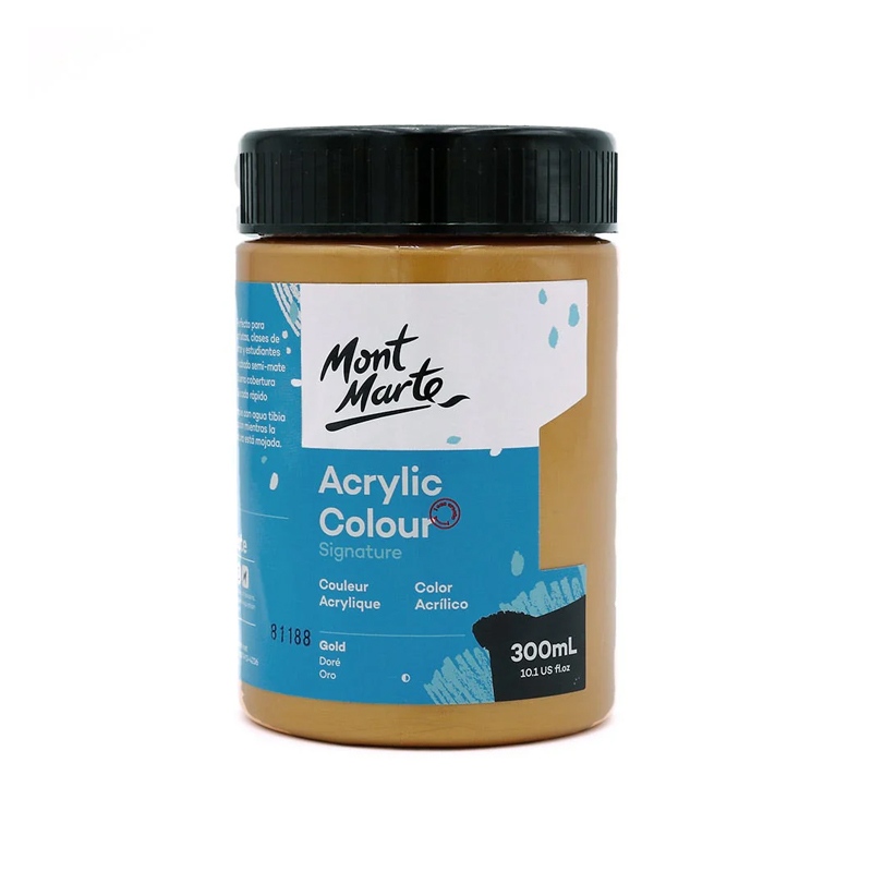 Mont Marte Acrylic Colour Paint 300ML Metallic