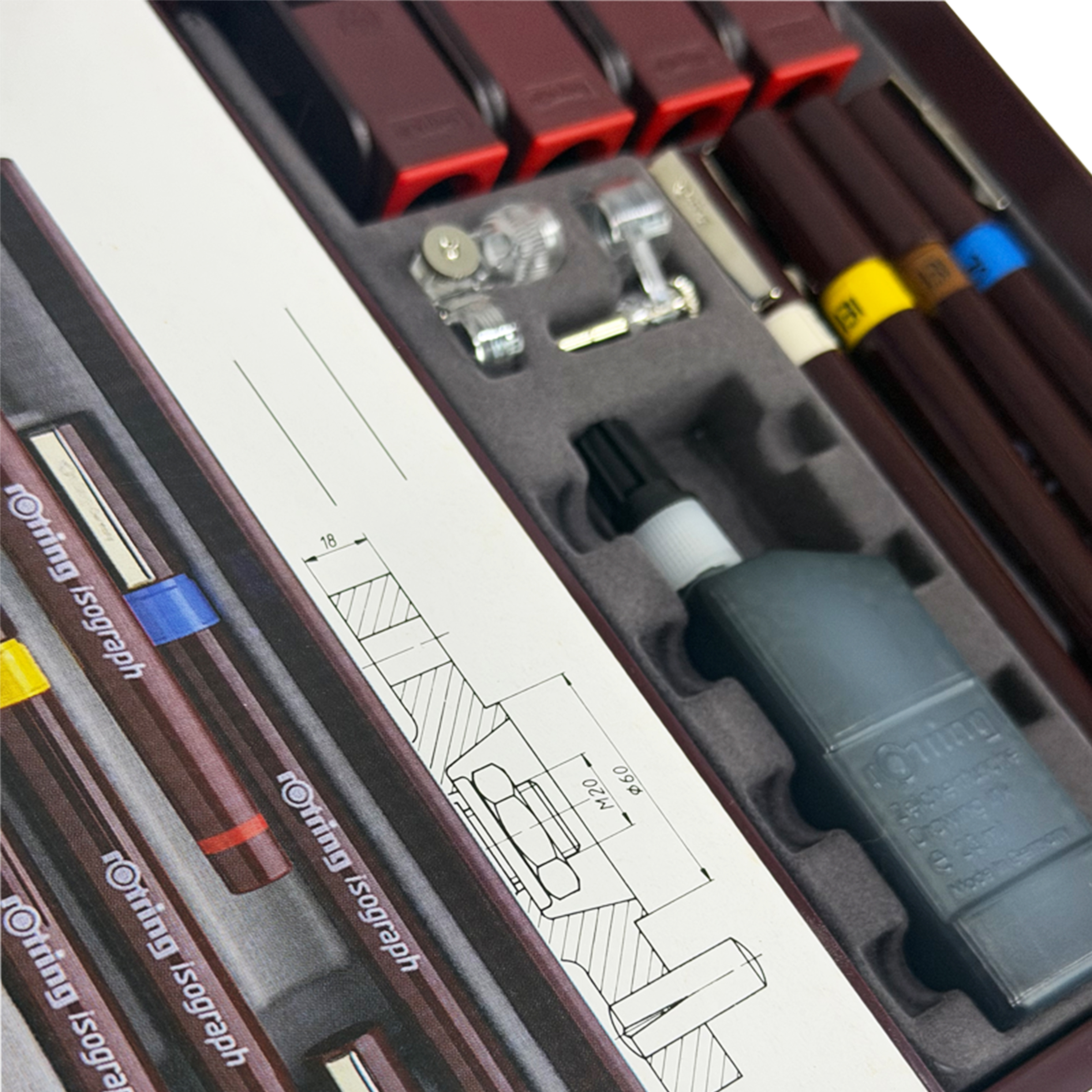 Rotring Isograph Pen Set 4 S0202940 - Image 3